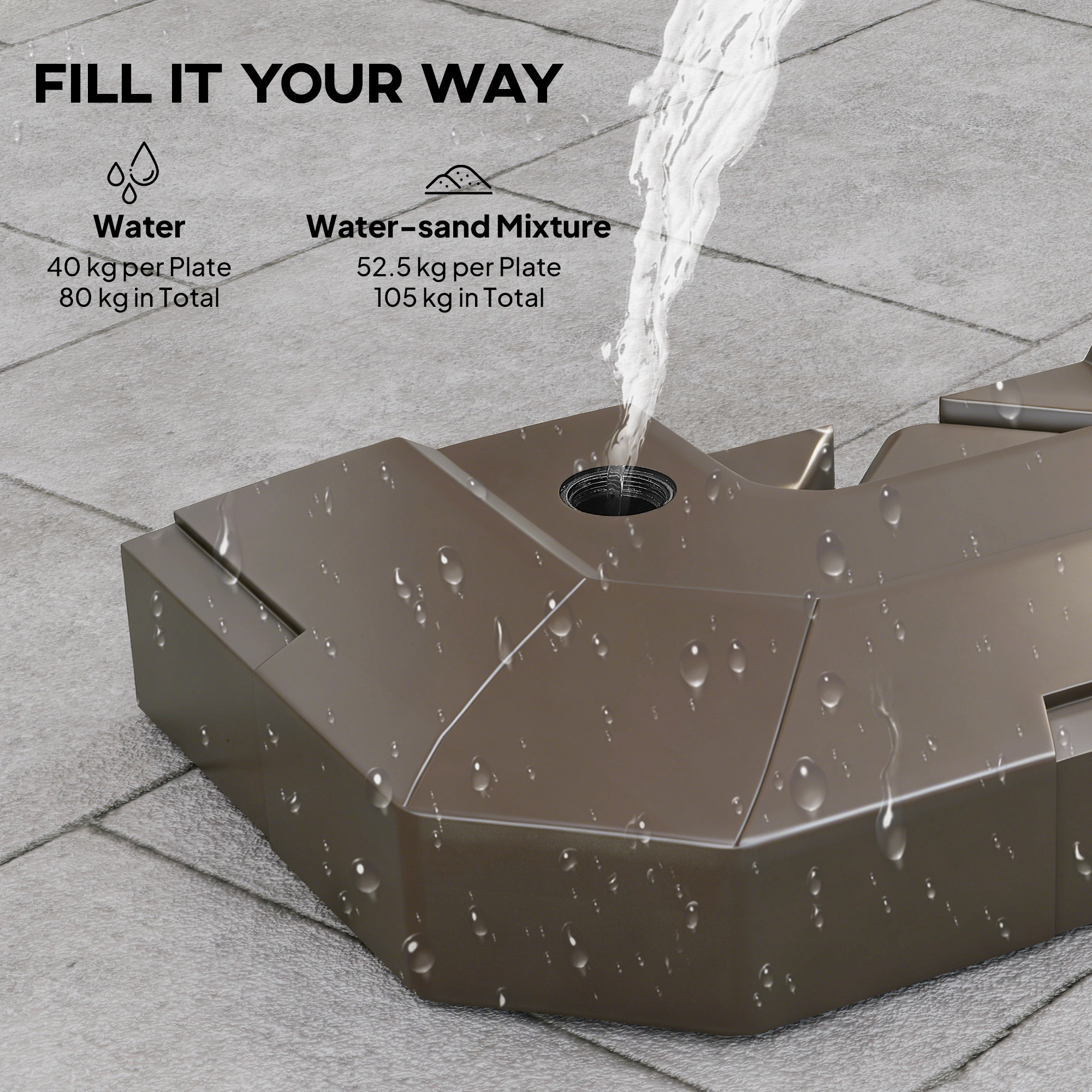 2-Piece Cantilever Umbrella Base Weight Set