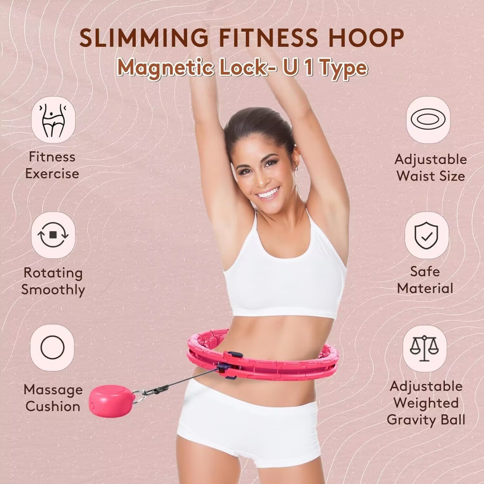 Smart Weighted Hula H Oop 24 Detachable Links 0.7lb Gravity Ball 31-47 Inch — image 4