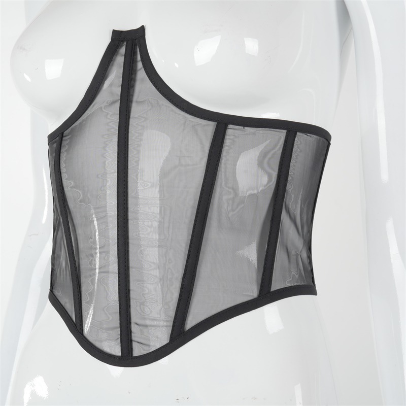 Title 11, Versatile Solid Color Mesh Breastplate Fishbone...