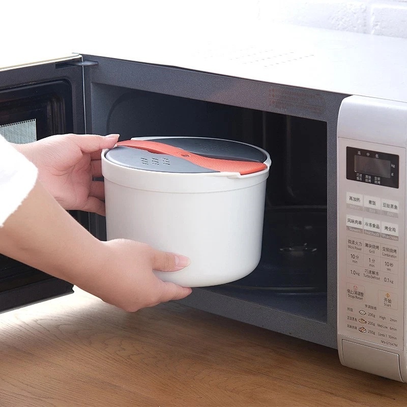 Microwave Rice Cooker, 2L Pasta With Strainer Steamer — image 8