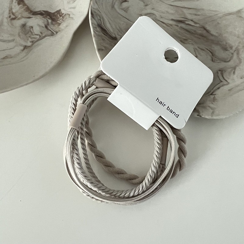 Title 5, High Elastic Hair Band Simple Color Hair Ring