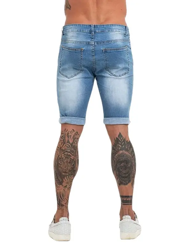 Summer Popular Light Color Men's Ripped Jeans
