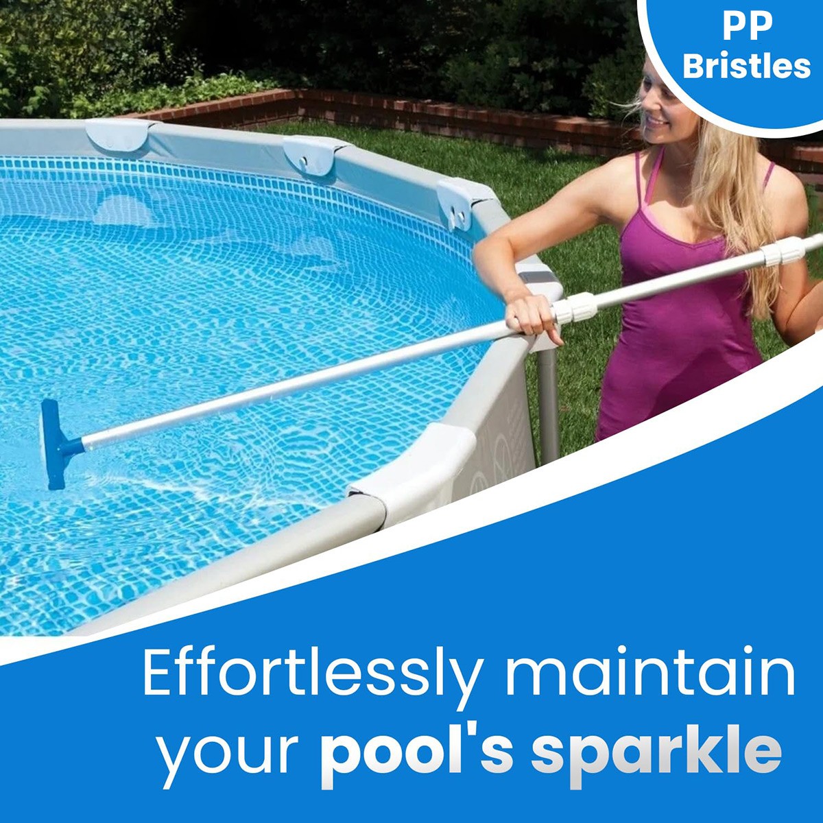 Plastic Pool Brush Cleaning Tool For Swimming Pool Spa Fish Pond Garden Fountain