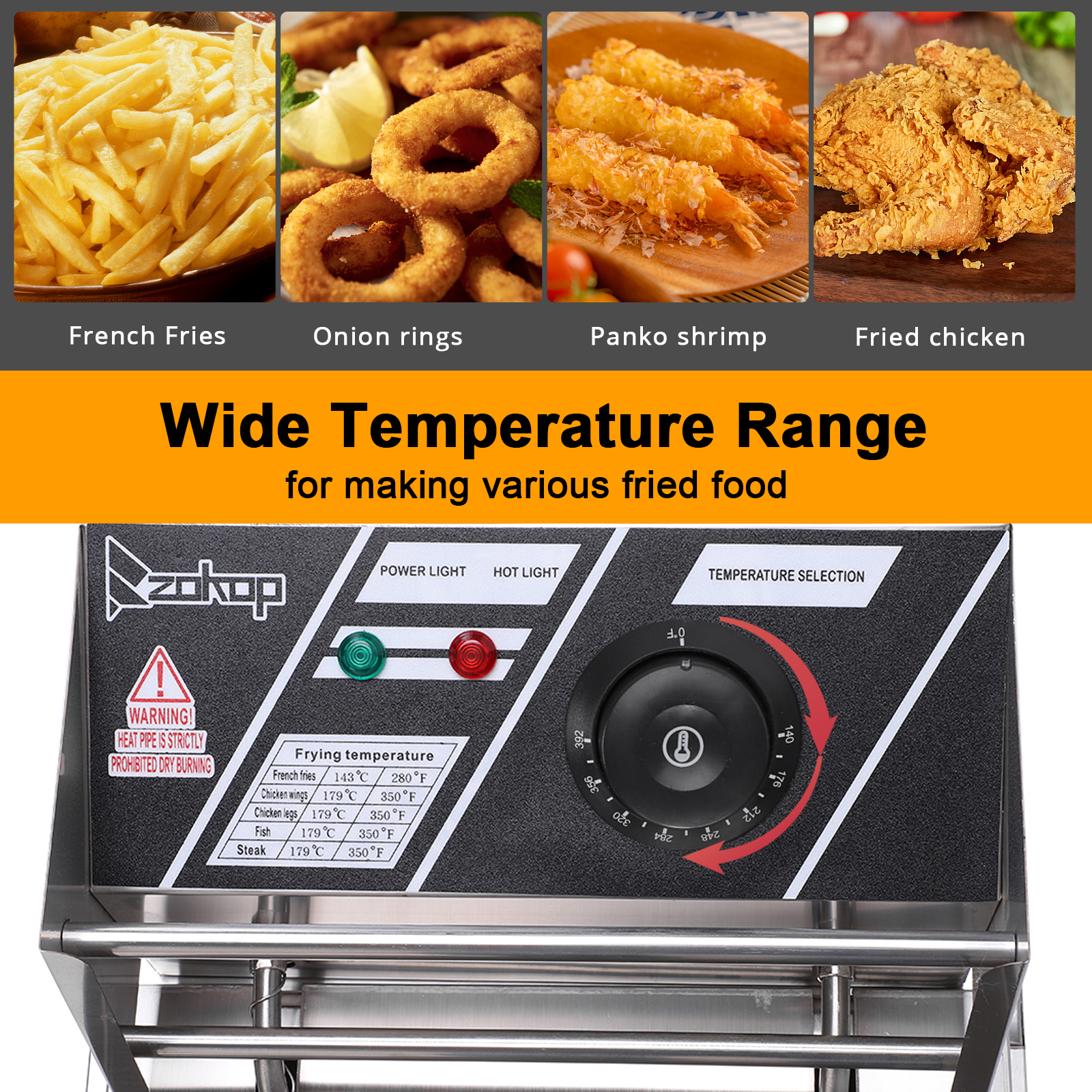 Electric Fryer Silver Stainless Steel Single Cylinder - Image 5