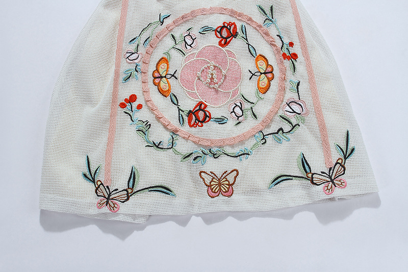 V-Neck Embroidered Slim Dress, picture 5 of 6