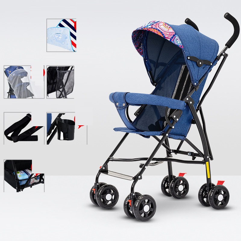 Sit And Lie Down Baby Portable Folding Simple Trolley — foto 19