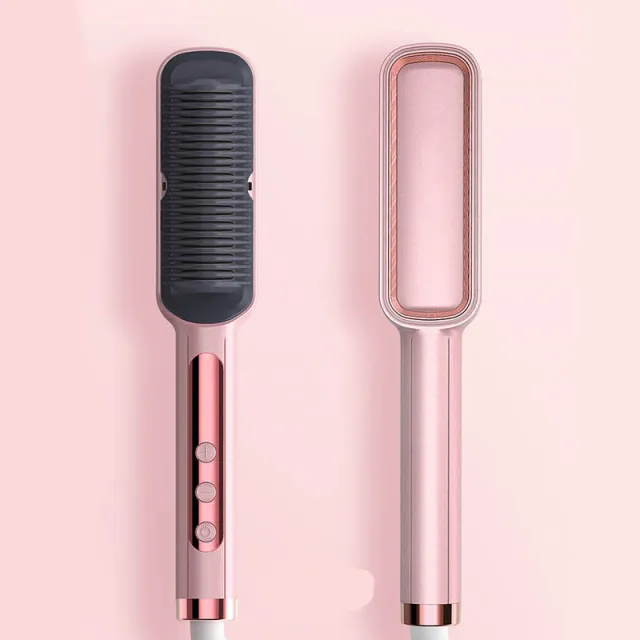 Anion PTC Heating Straightening Comb Pink - Shop at LoveMi