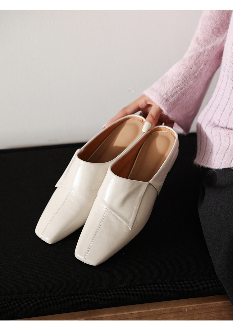 Vintage Leather Mules – Off-White Angle, Sarah Express