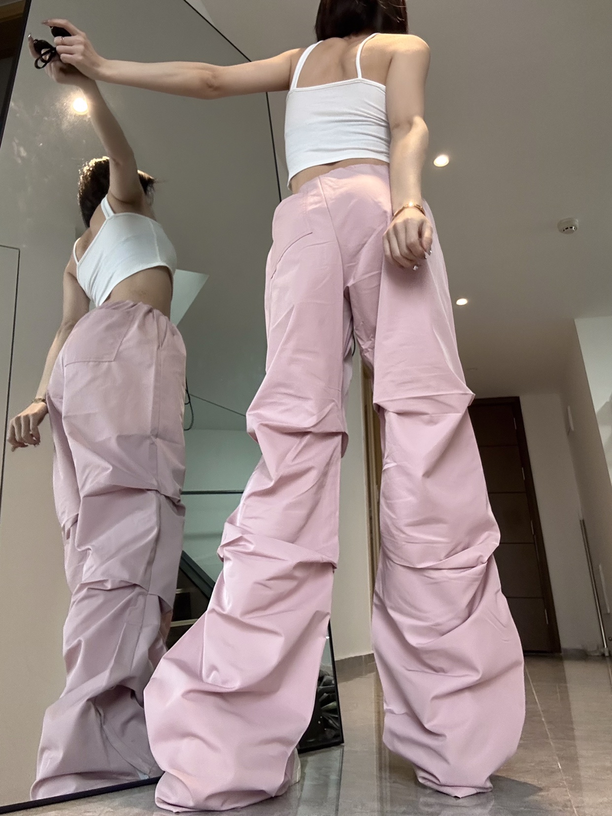 Title 8, Dames Retro Geplooide Roze Overall – Casual Chi...