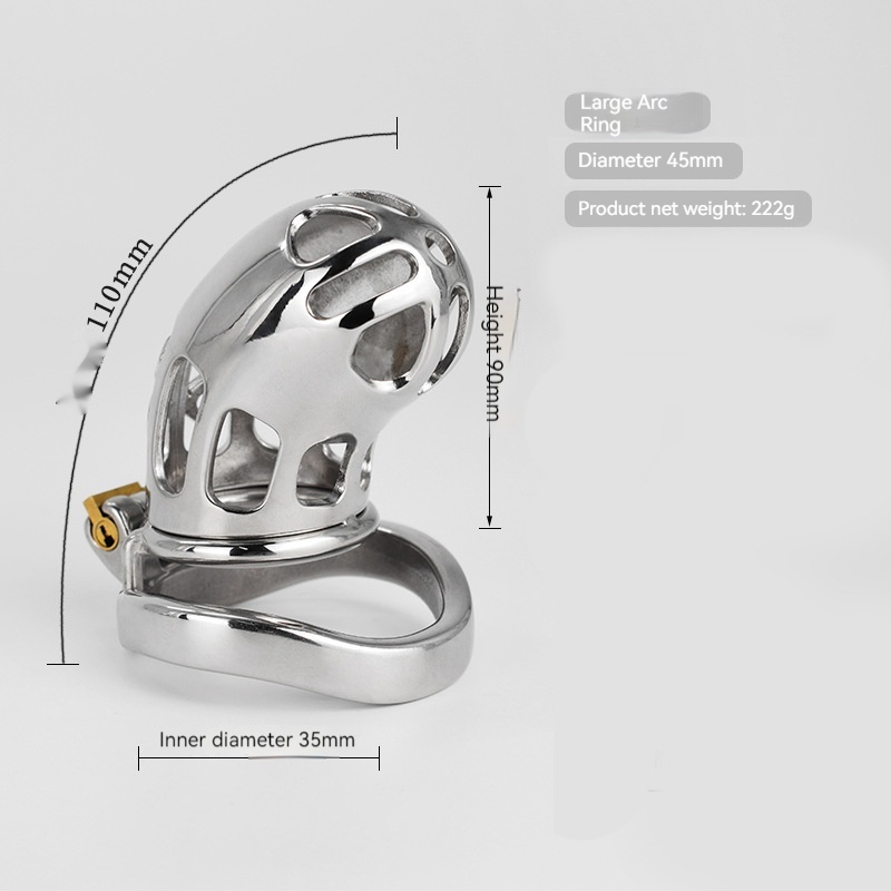 New Stainless Steel Lightweight Breathable Long Bird Cage For Men With 45Mm Arc Ring - Shop at LoveMi