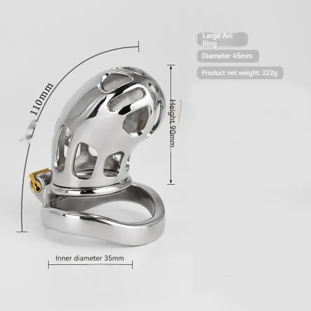 New Stainless Steel Lightweight Breathable Long Bird Cage For Men With 45Mm Arc Ring - Shop at LoveMi