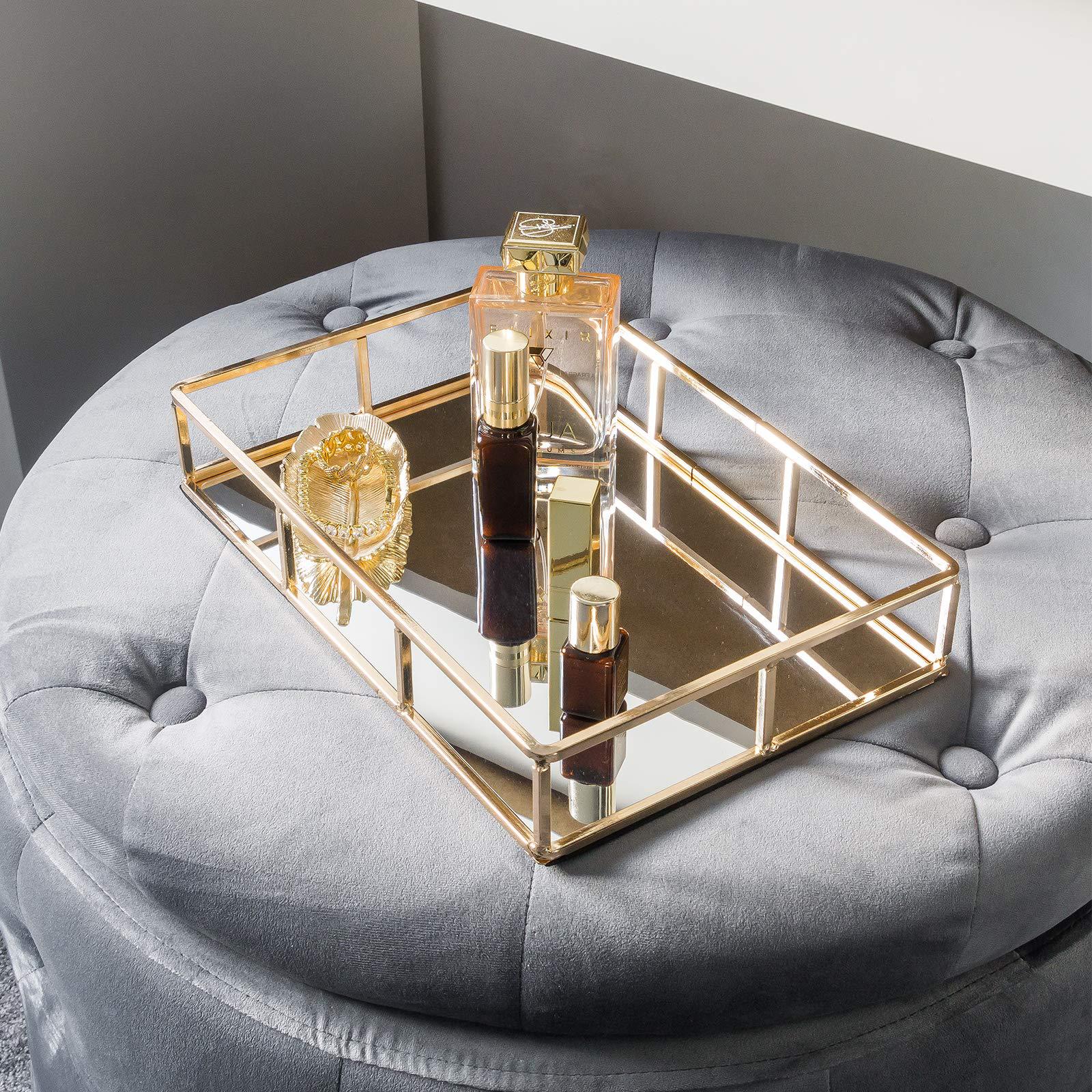 Mirror Tray Storage Box To Organize Cosmetics Metal Tray