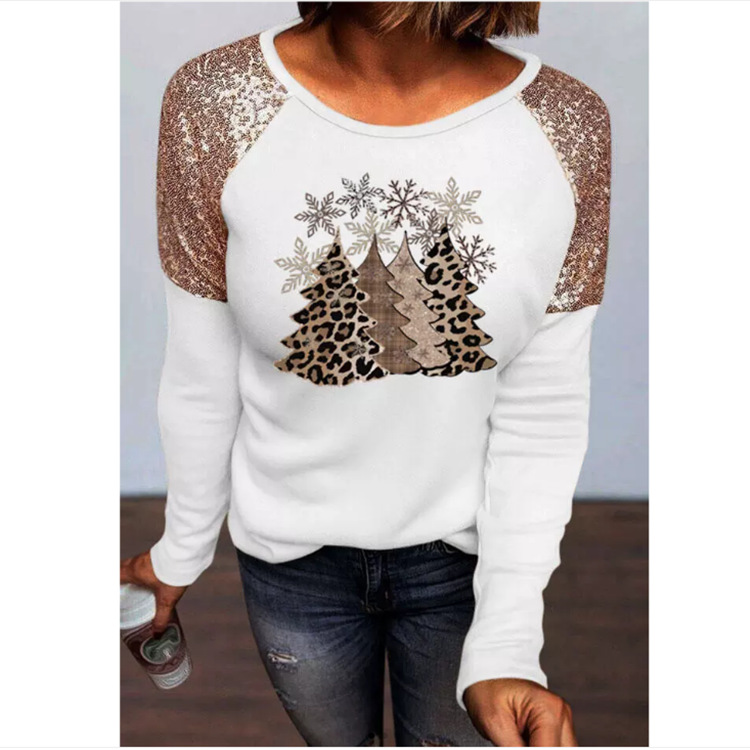 Title 3, Fashion All-match Sequin Stitching Snowflake Ch...