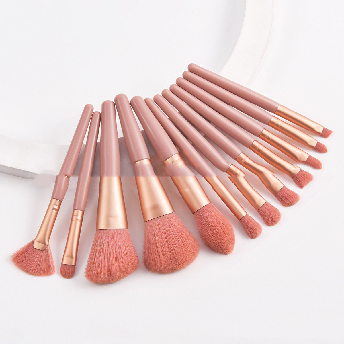 Set Of 12 Portable Makeup Brushes Pink - Shop at LoveMi