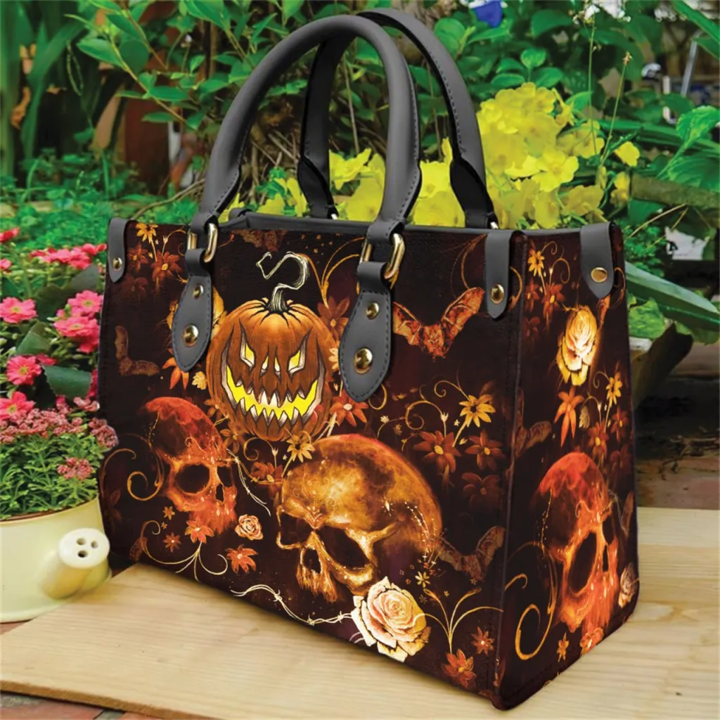 Women's PU Leather Handbag Travel Shopping Bag - Black