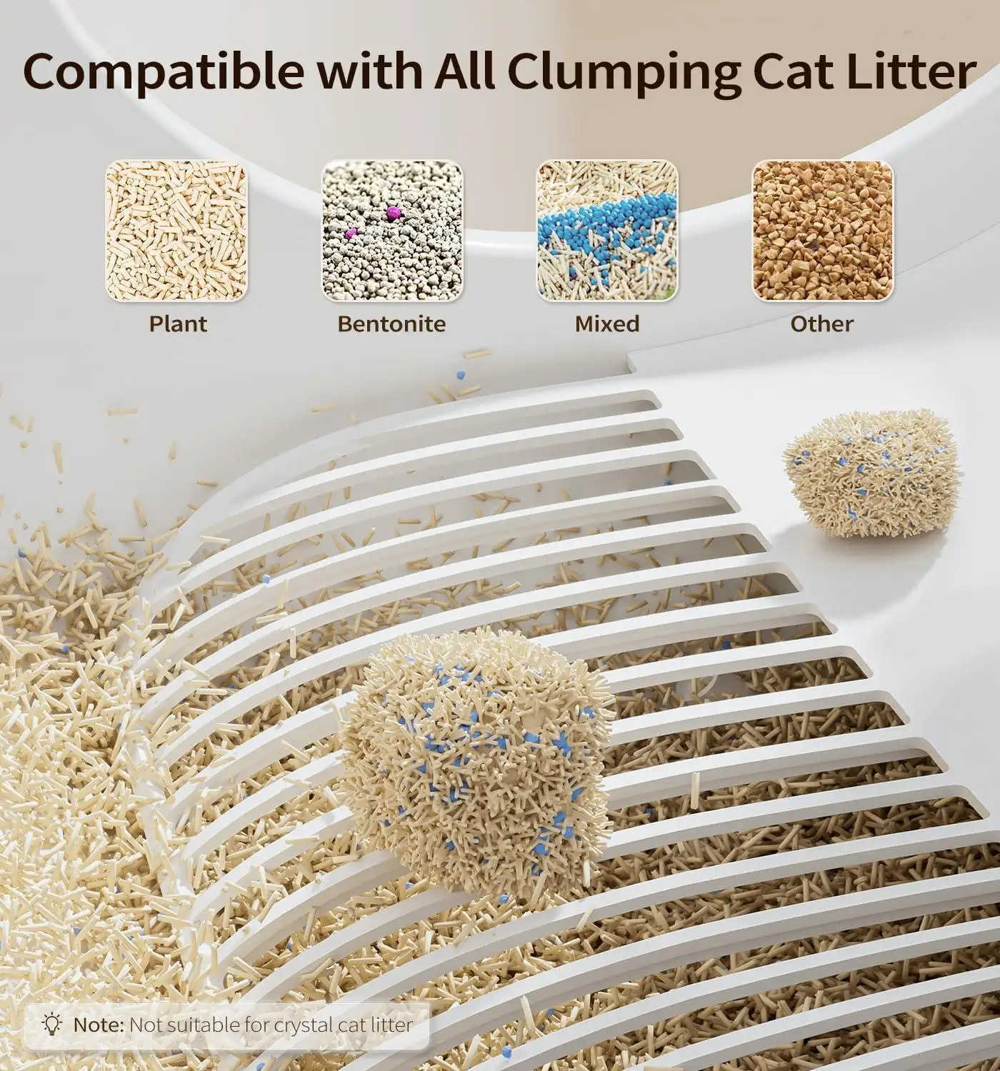 60L Automatic Cat Litter Box, Smart App