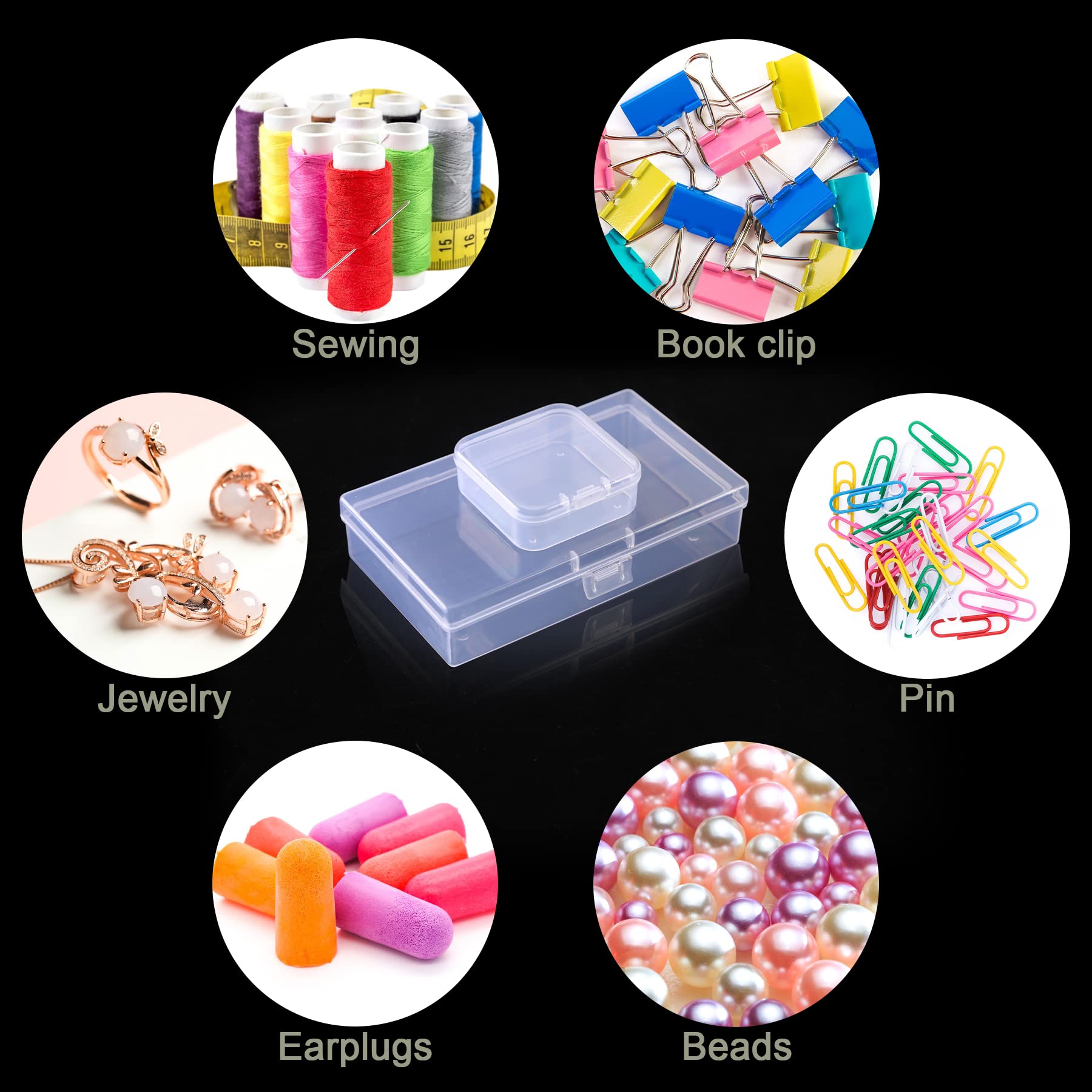 Clear Plastic Storage Containers Set For Craft Beads And Jewelry_voghion.com