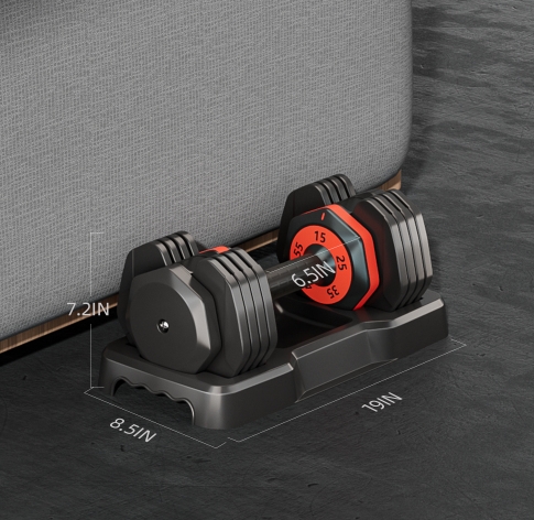 Adjustable 55LB Dumbbell Set for Men & Women | 10-in-1 Home Gym Fitness - Picture 10 of 11