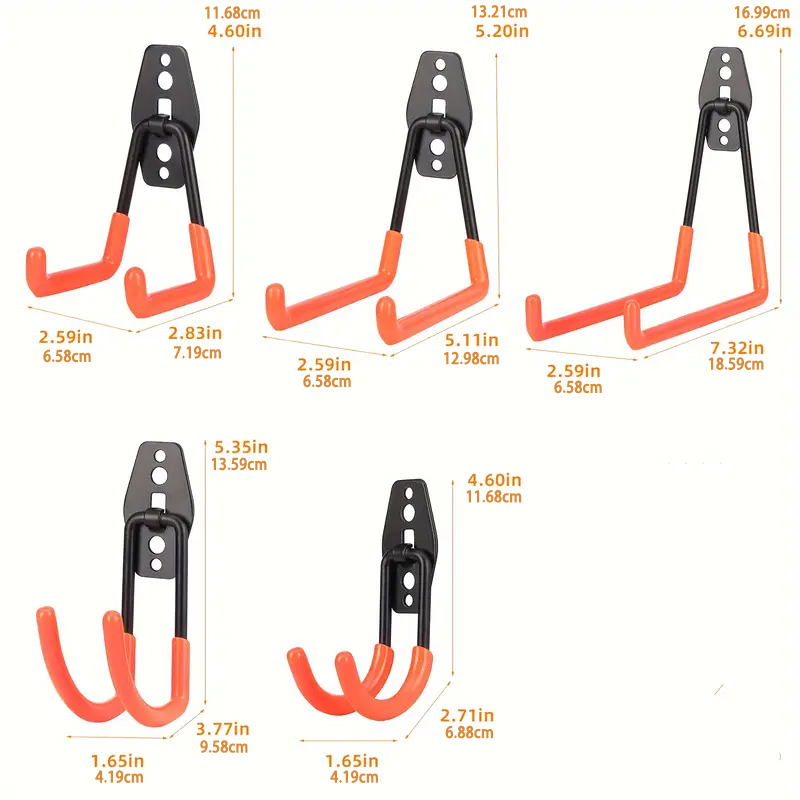 Upgraded 12-Piece Heavy Duty, Utility Steel Garage Storage Hooks, Wall Mount Garage Organizers And Hangers For Organizing Power Tools, Ladders, Bulk Items, Bicycles  Garage Storage