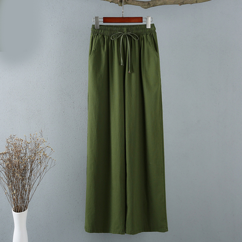 Women's Thin Cotton And Linen Wide-leg Pants