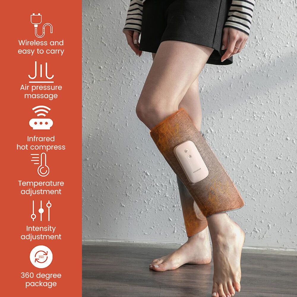 Leg Massager Heated Air Compression Foot Massage Calf Circulation Muscles Relax