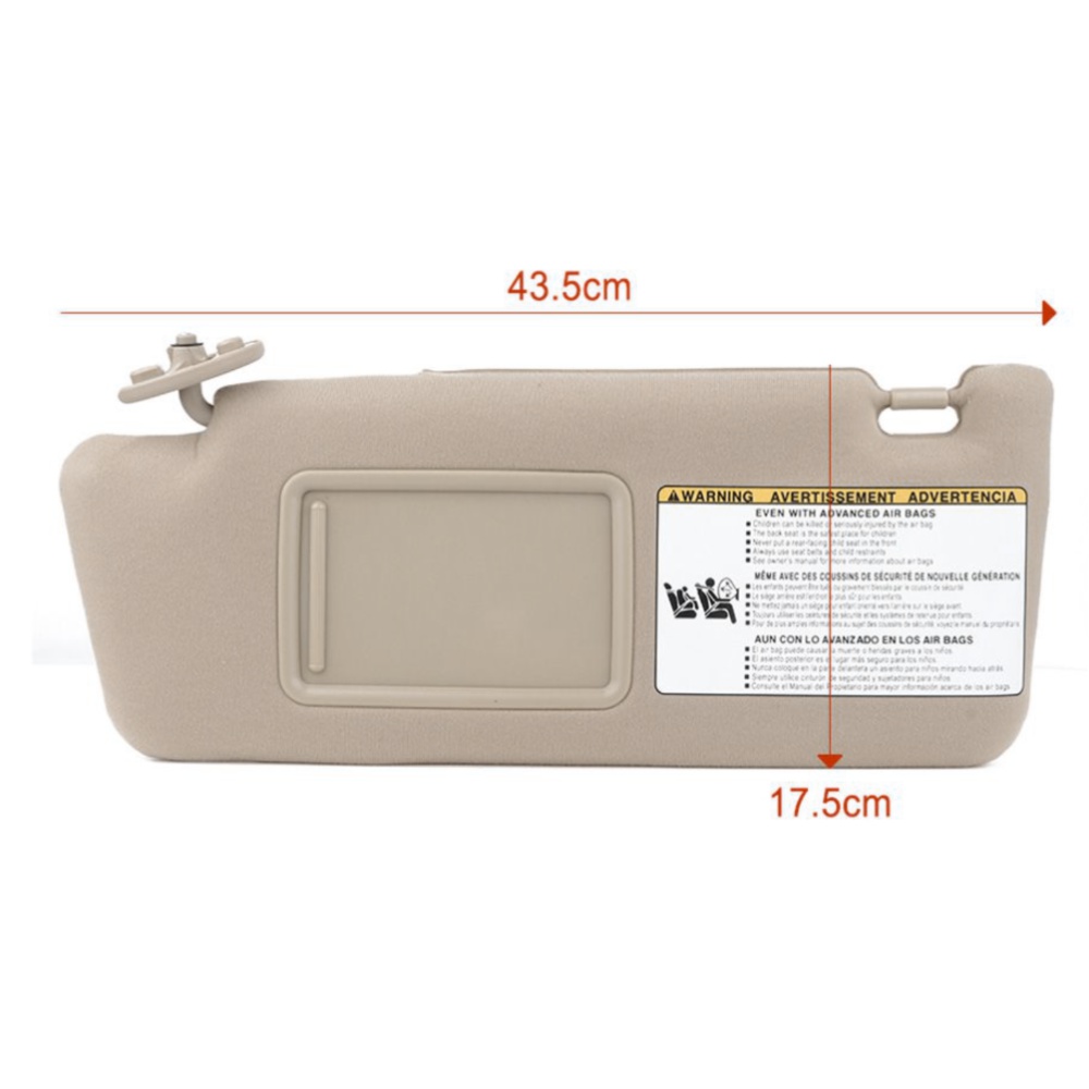 Drivers Left Side Car Sun Visor Tan Vinyl For 2005-2014 T Oyota Tacoma W-Mirror 2