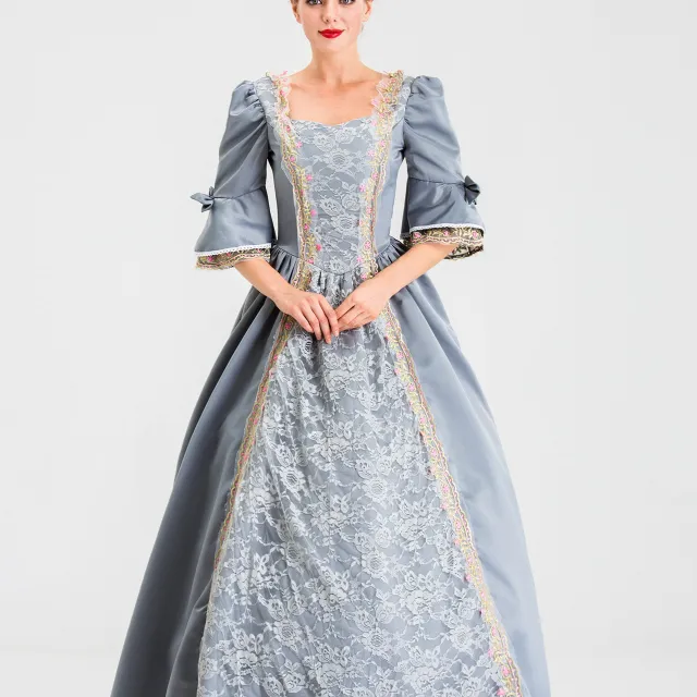 Lace paneled Bell sleeve Medieval Dress As Shown - Shop at LoveMi