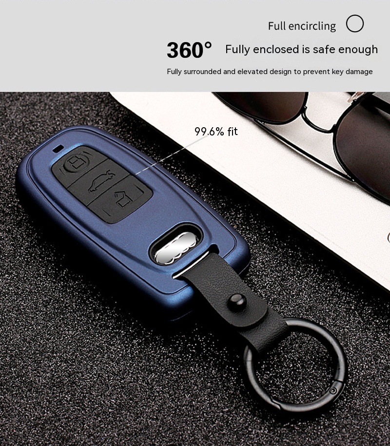 Title 6, Automotive Carbon Fiber Silicone Key Cover Case...