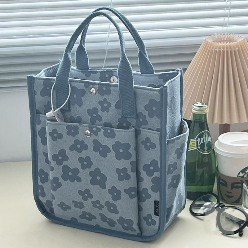 Three-dimensional Thickened Student Canvas Bag With Magnetic Buckle