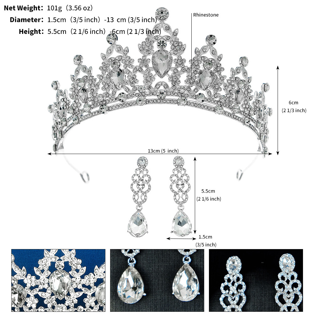 Title 1, Set da due pezzi con corona di zirconi da donna