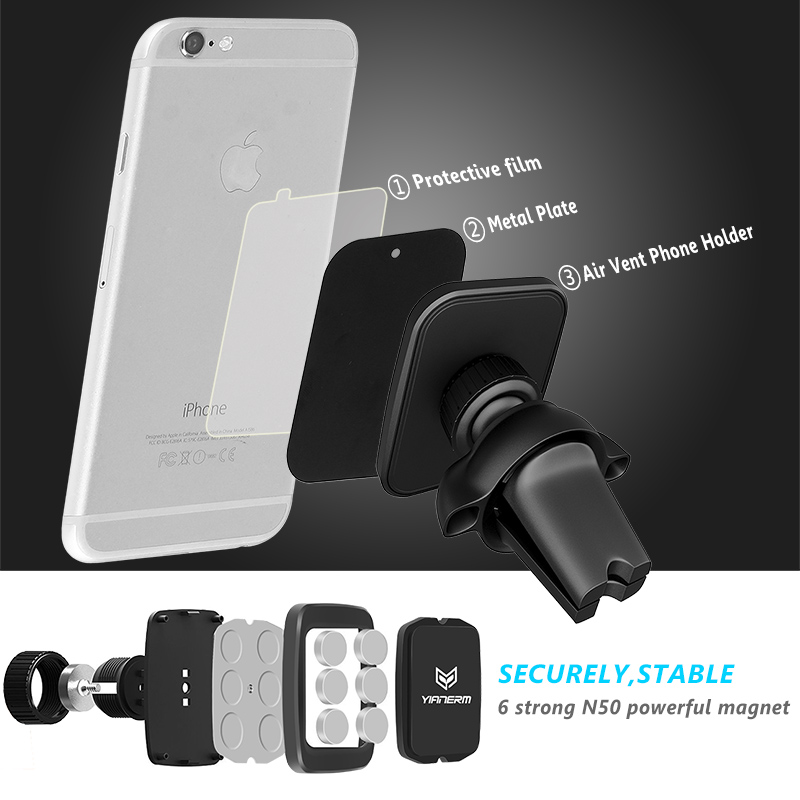 Mobile Phone Car Bracket 6 N50 Strong Magnets - Image 3