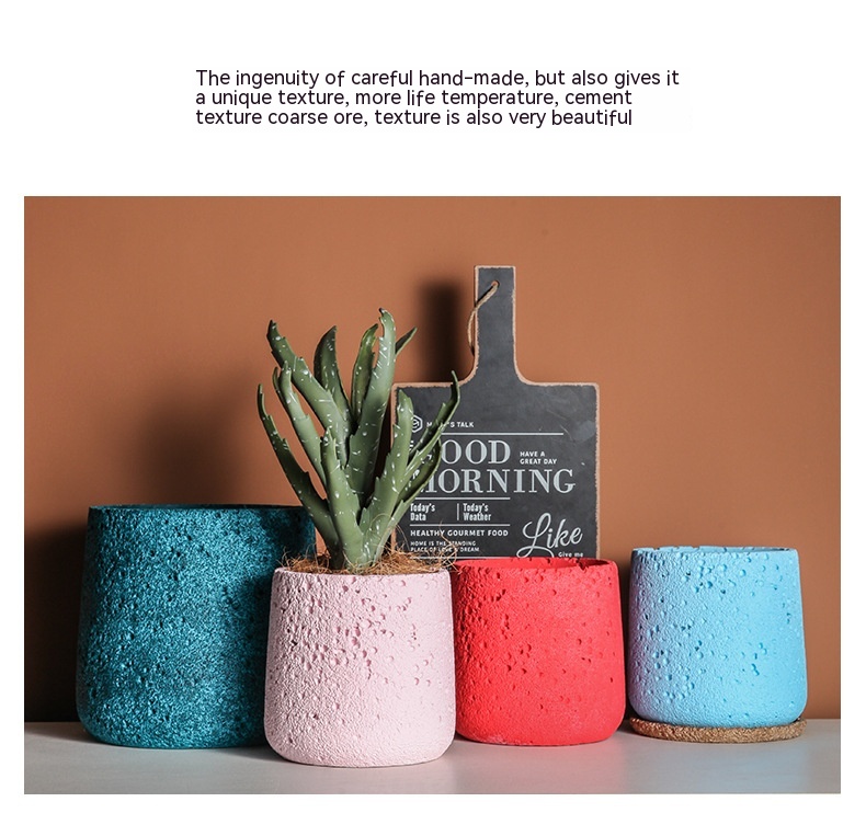 Title 8, Nordic Cement Flowerpot Creative Volcanic Rock ...