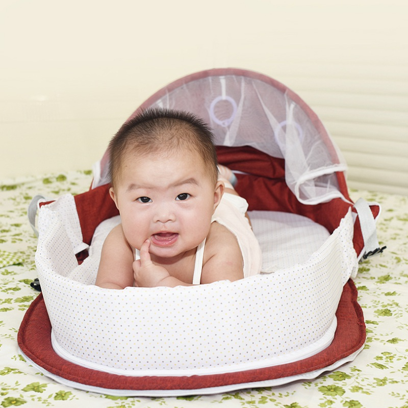 Title 8, Baby Travel Bed with Sun Protection Mosquito Ne...