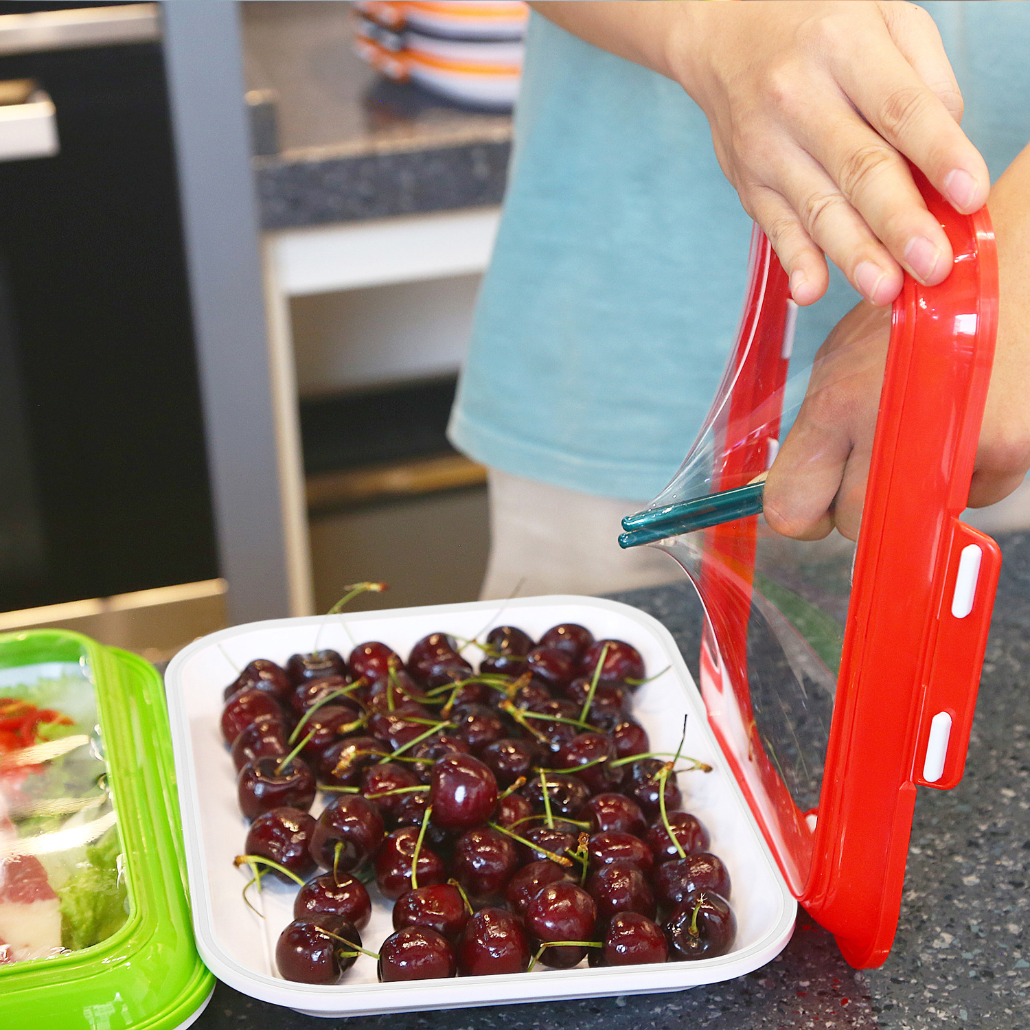 Title 3, Household Fashion Kitchen Storage Fresh Tray