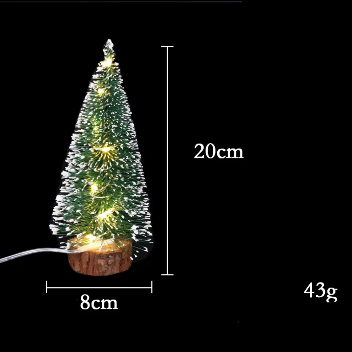 Mini LED Christmas Tree Decoration, Tabletop Tree with String Lights (15-40 cm) - detail photo 2