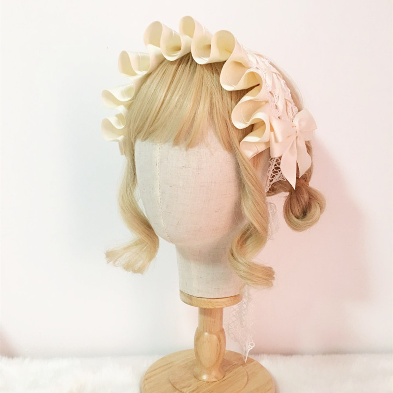 Lolita Hair Band Headdress Lolita Soft Girl Japanese Girl Hair Band White - Shop at LoveMi