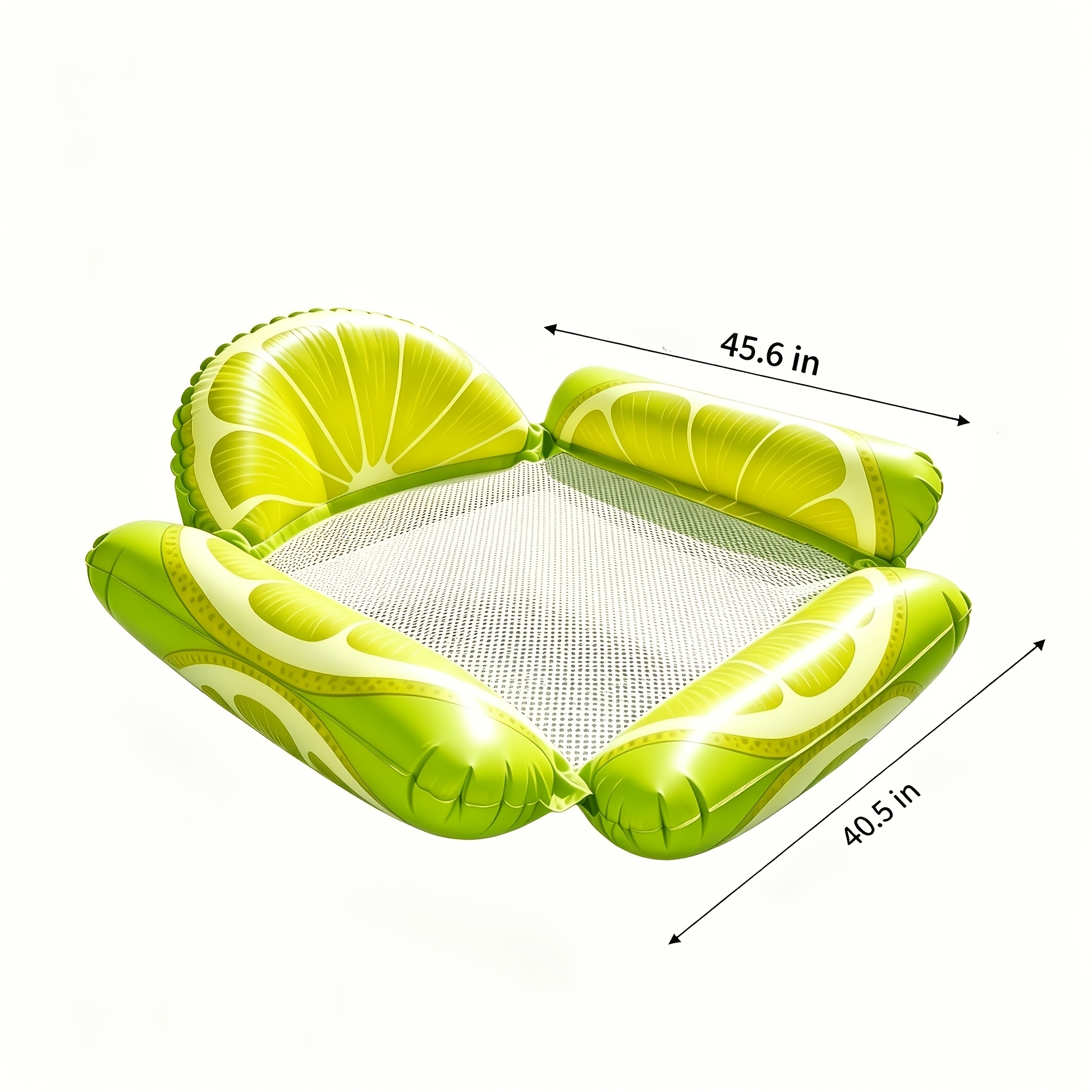 Photo-Ready Inflatable Water Lounger,Bright Stylish Fruits Look,Breathable Mesh Floating Chair For Summer Beach Pool Entertainment — view 2