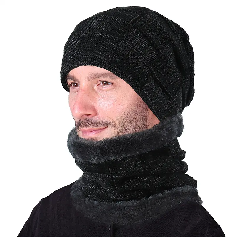 Autumn And Winter New Men's Square Plaid