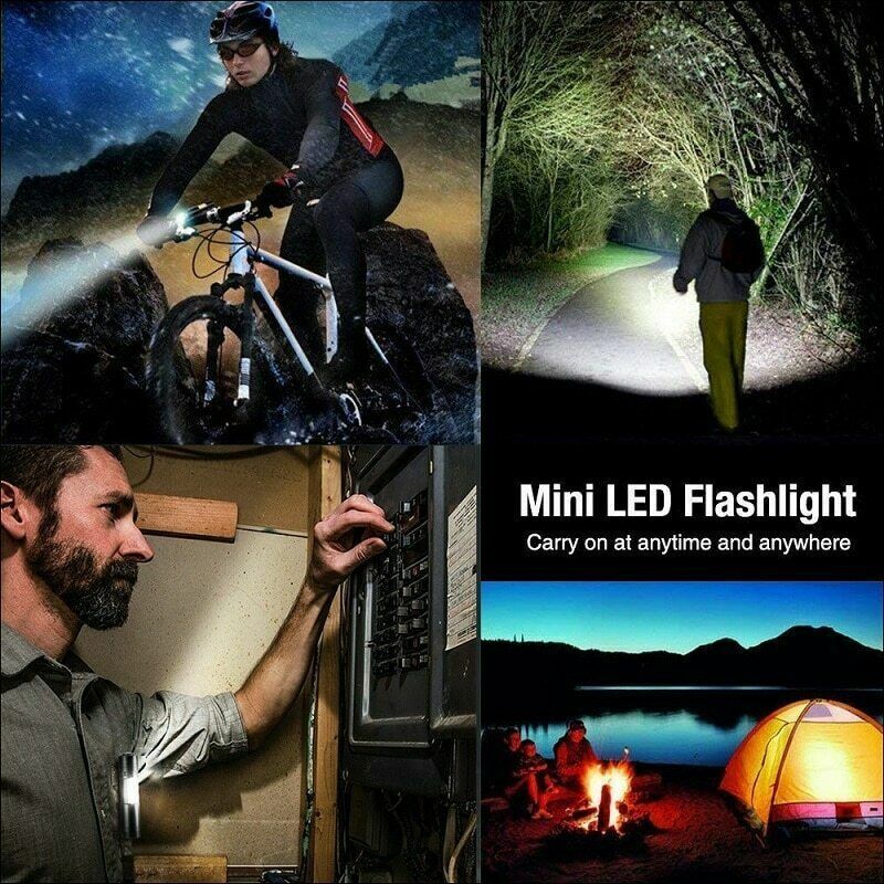 2pcs Super Bright 1500000LM Zoom Flashlight Mini LED Lamp Rechargeable Torch Box — image 8