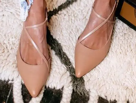 Summer New Fashion Pointed Women's Shoes Closed Toe Casual - Apricot