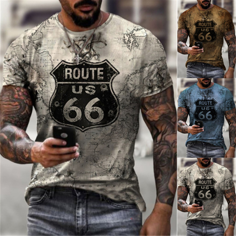 Title 2, Fashion No 66 Herren T-Shirt mit Straßenaufdruc...