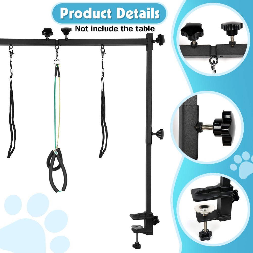Dog Pet Grooming Adjustable Arm Includes 3 Nooses & Clamps For UK — image 6