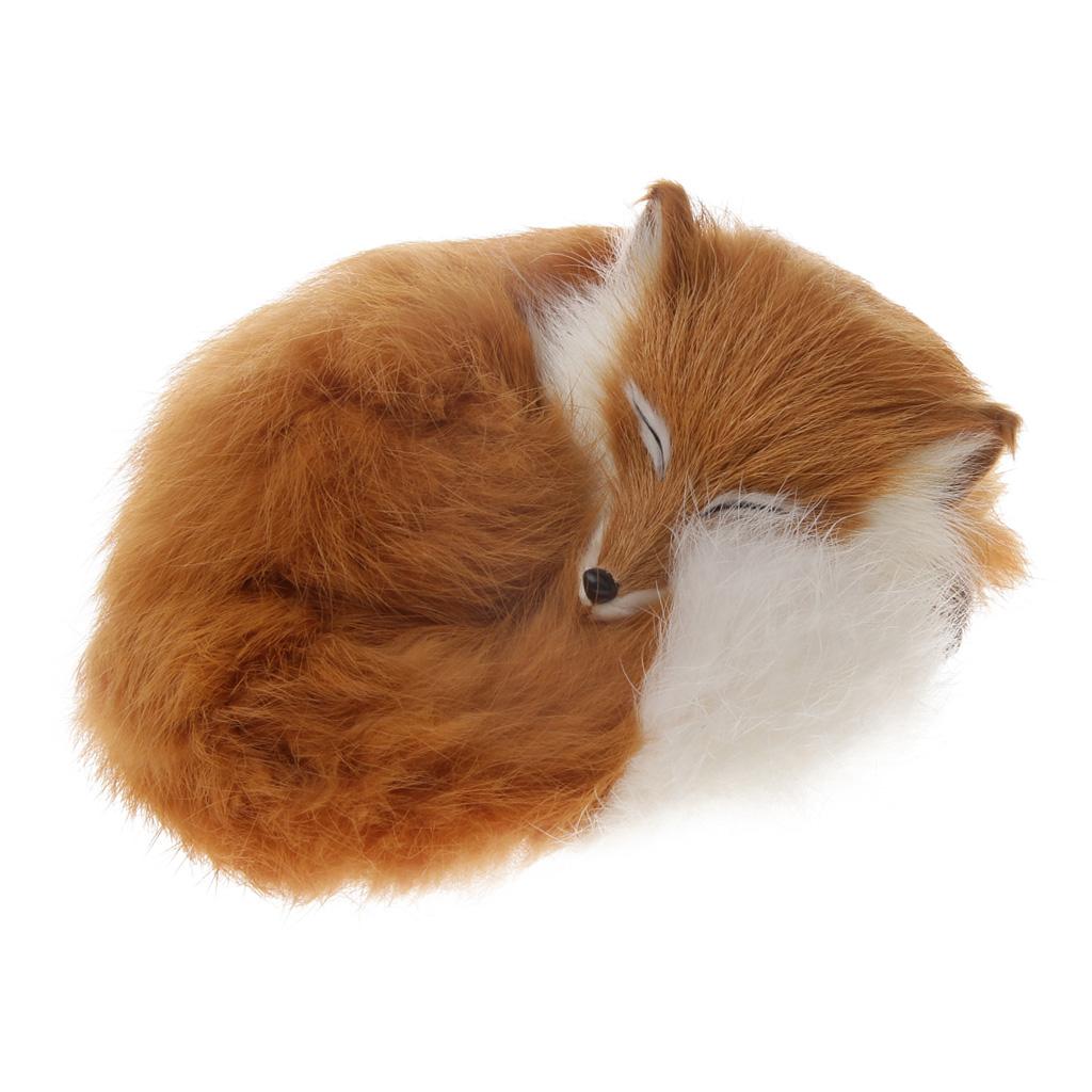 Puppet Desktop Resin Creative Decoration White Fox Ornament Plush Toy