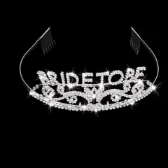 Bridal Crown Bride To Be Headband Hair Accessories Wedding Tiara Bachelor - Silver - View 1