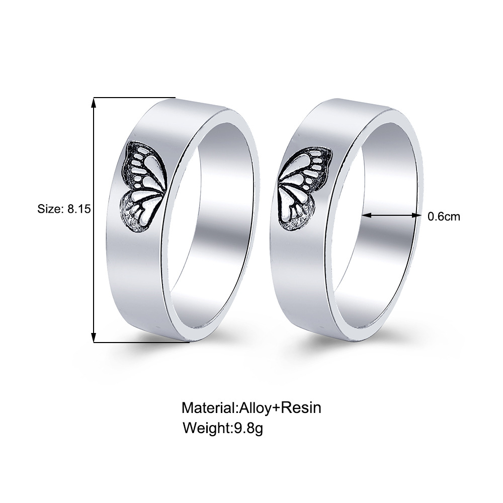 New Ins Jewelry Simple Couple Ring