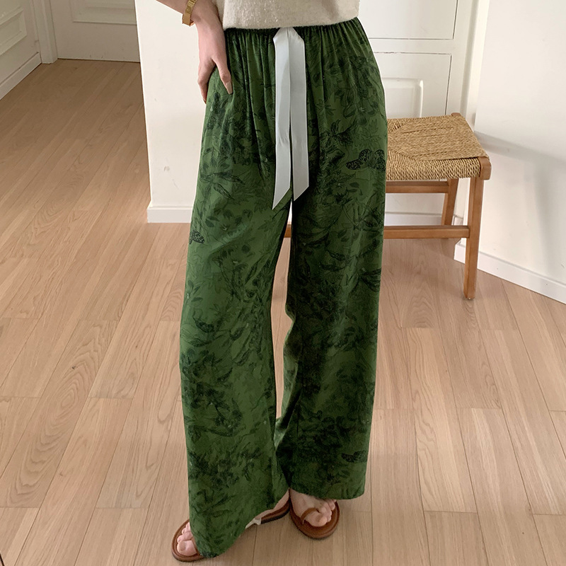 Ladies' New Spring And Autumn Chinese Style Home Pants Can Be Worn Outside