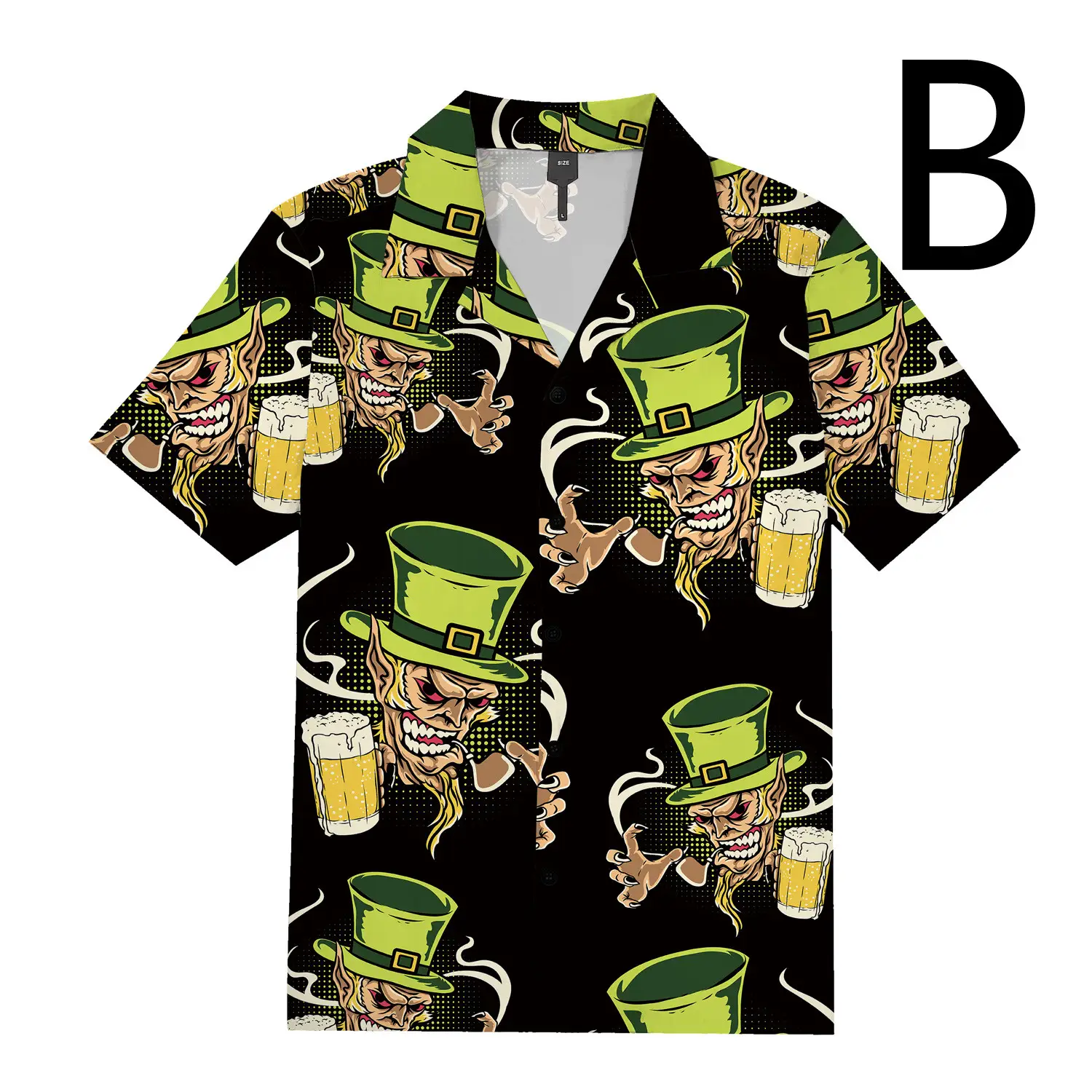 Men's Hawaiian Loose Print Short Sleeve Shirt