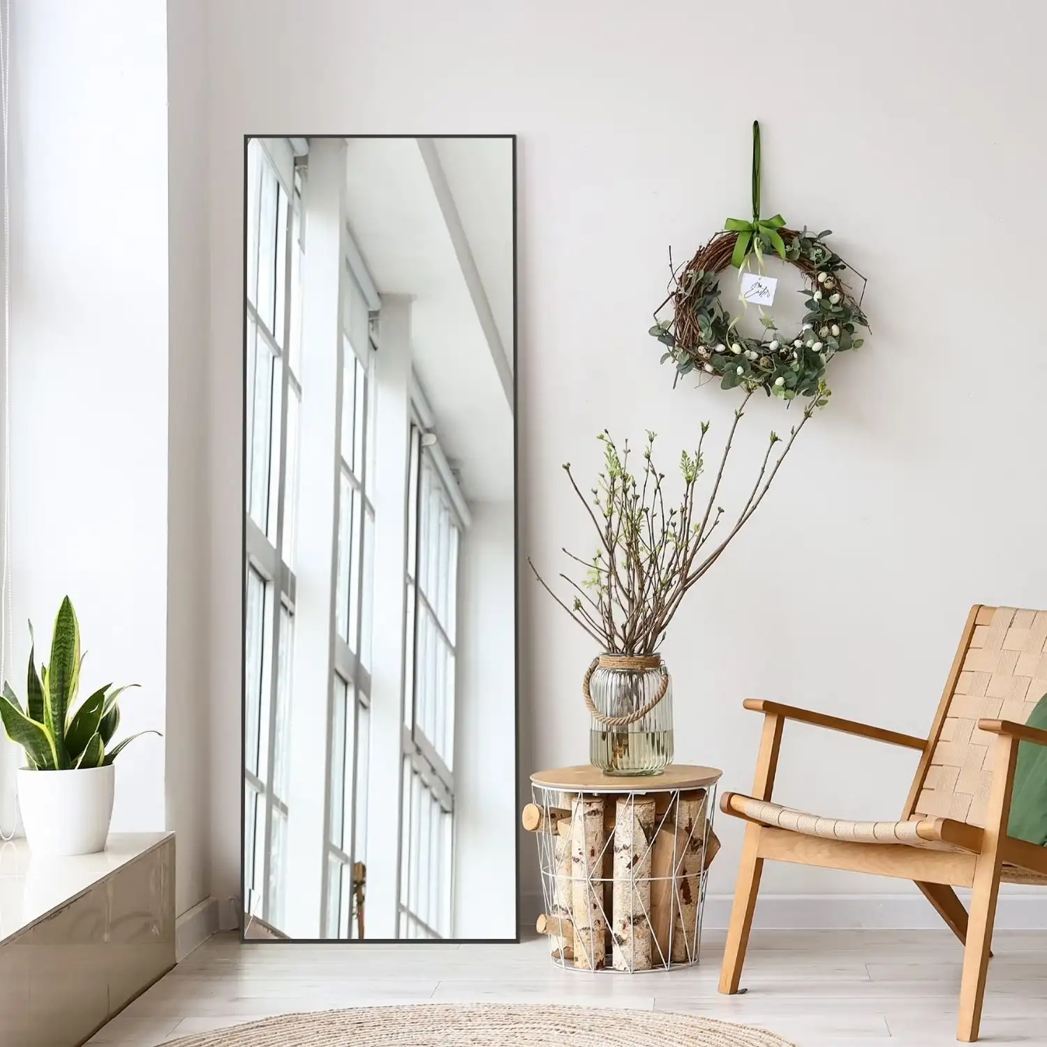 Rectangle Full Body Mirror, Full Length Standing Mirror, Hanging Or Leaning, For Home