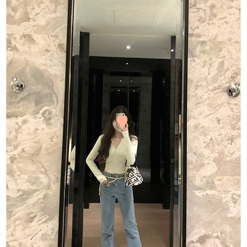 Fashionable All-match Long Sleeve Short Cardigan