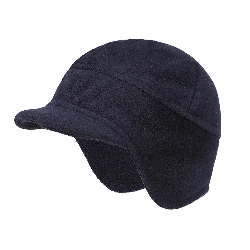 Autumn Winter Outdoor Cold Protection Warm Hat Running - Navy Blue